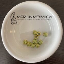 Brass & Green beads resize
