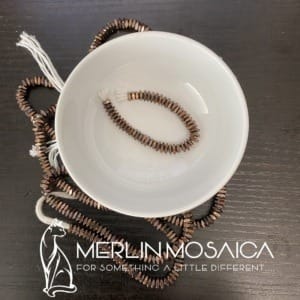 Antique copper diamond faceted 4mm string