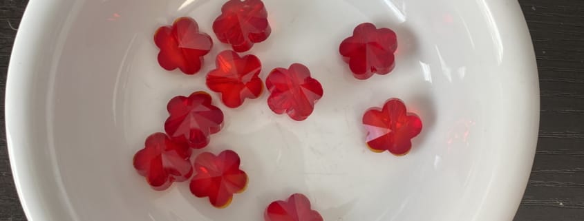 Glass Flowers - Light Red Glass Flowers - Light Red