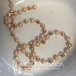 Ball Chain Rose Gold Faceted 4mm