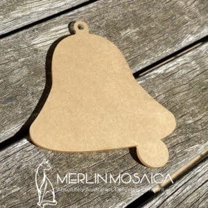 Xmas bell 10cm acrylic SQ WM