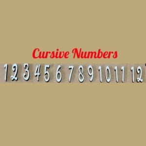 No1 Cursive Numbers named