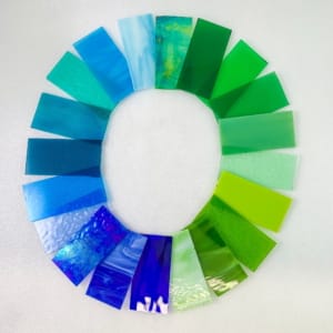 20 piece Blue green