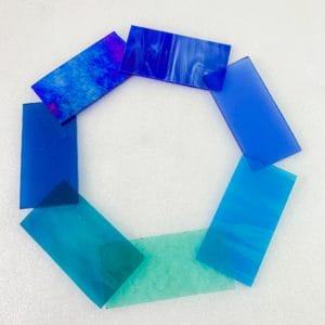 7 pieces mixed blues