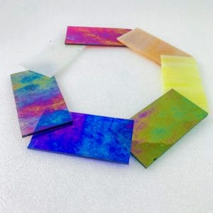 7 pieces mixed iridescent