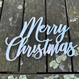 MM540 - Xmast Text 1 - Mirrored acrylic
