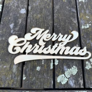 MM560 - Xmas Text 2 - Mirrored Acrylic