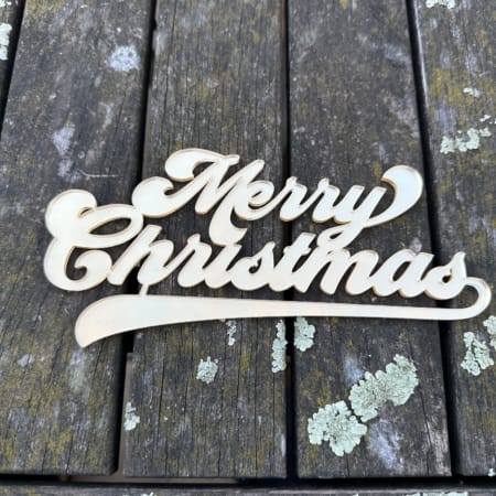 MM560 - Xmas Text 2 - Mirrored Acrylic