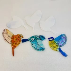 3 blue tits