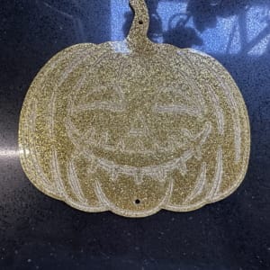 Halloween Pumpkin - gold glitter