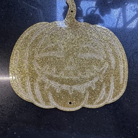 Halloween Pumpkin - gold glitter