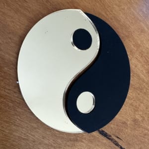 Yin-Yang 04 Black and Silver