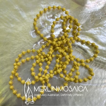 Ball Chain - Yellow - 3mm Brass
