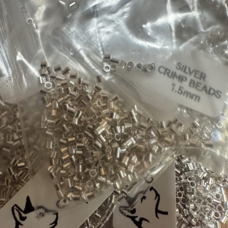 SILVER CRIMP BEADS