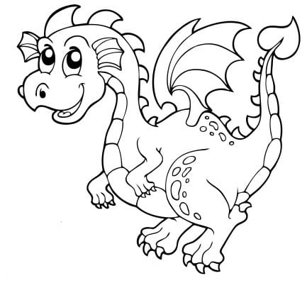 Coloring,Book,Dragon,Theme,Image,3,-,Vector,Illustration.