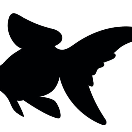Vector,Drawing,Silhouette,Of,A,Goldfish