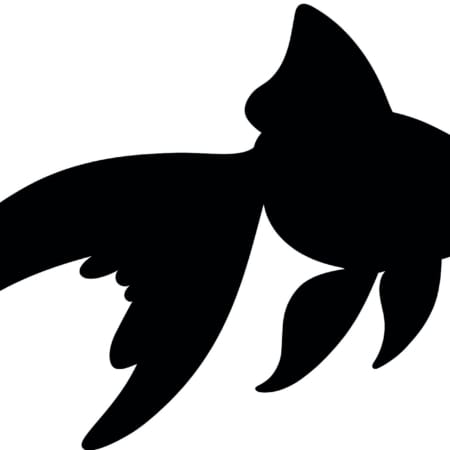 Vector,Drawing,Silhouette,Of,A,Goldfish