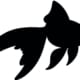 Vector,Drawing,Silhouette,Of,A,Goldfish