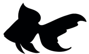 Vector,Drawing,Silhouette,Of,A,Goldfish