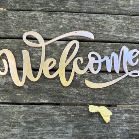 Welcome - Rose Gold Mirror