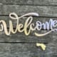 Welcome - Rose Gold Mirror