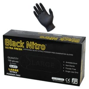 Black Nitrile Gloves - 100 pack