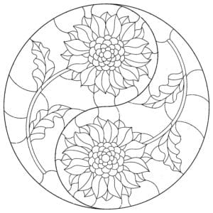 MM1590-Sunflower-Yin-Yang-Line-simpe-scaled