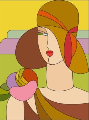 Lady with Hat Etched Panel - MDF